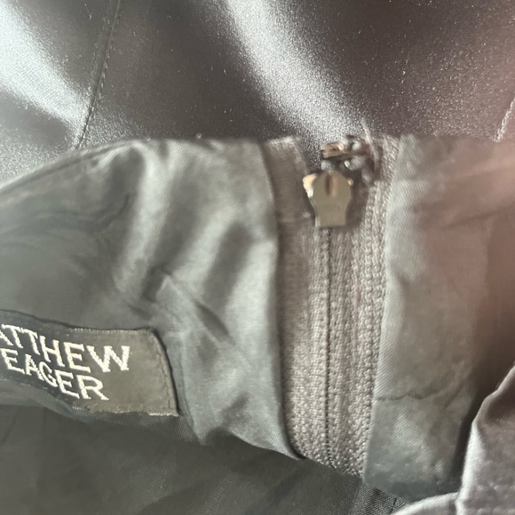 Vintage 1990's style Matthew Eager black gown size 12 - Picture 5 of 9